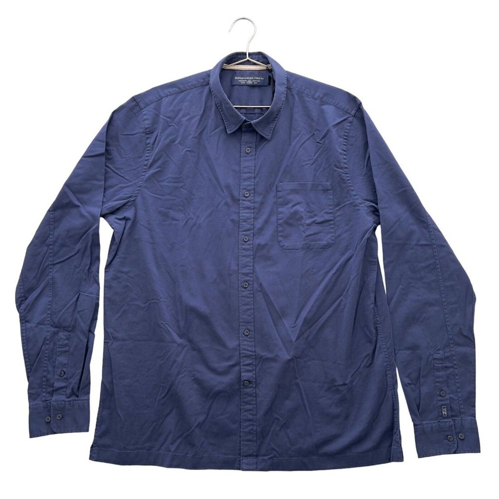 NEW SCOTCH & SODA Mens Blue Long Sleeve Button-up Shirt Size XXL NWT 4 0041
